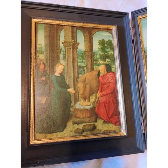 Adriaen Isenbrant Triptych Life Of The Virgin Wood Vintage - Picture 3 of 16
